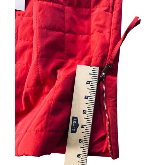 NWT Böhme Womens Quilted Red Skirt With Side Zippers Size Large - Picture 8 of 8